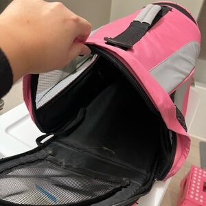 Stylish Pink and Gray pet carrier